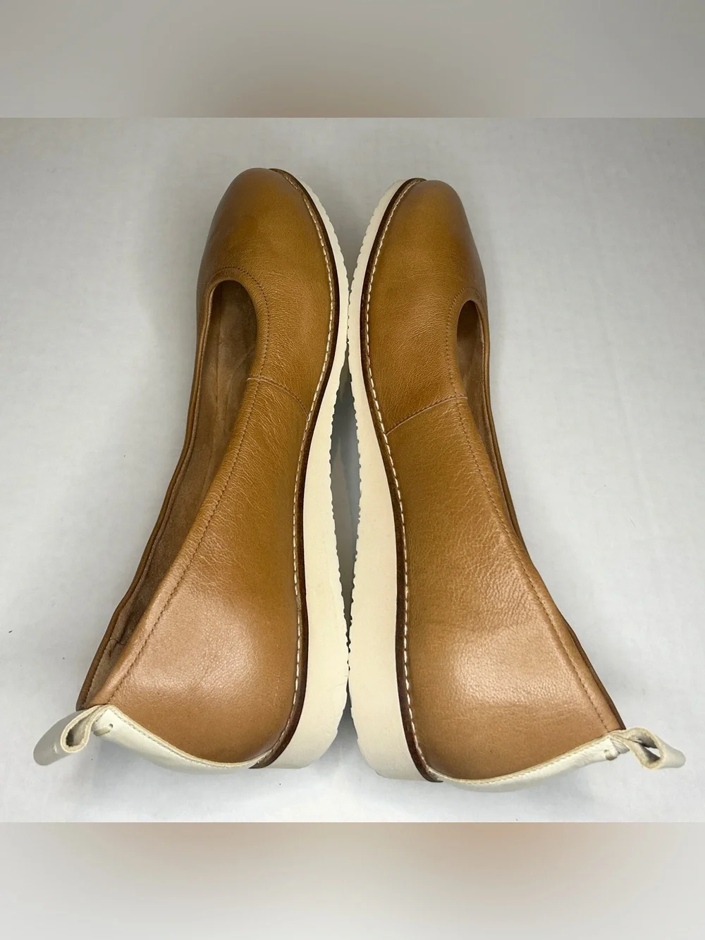 Brioso Size 9.5 Brown/Tan Leather Ballet Flats